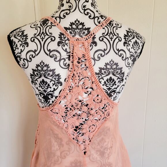 ASOS Crochet V-neck Tunic Length Swim Coverup - Picture 3 of 4